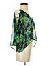 Material Girl 100% Polyester Green 3/4 Sleeve Blouse Size XS - photo 4