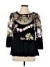 Eri + Ali Black 3/4 Sleeve Top Size L - photo 1