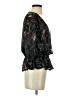 Joie 100% Polyester Black 3/4 Sleeve Blouse Size S - photo 4