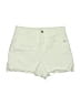 Express Green White Shorts Size 2 - photo 1