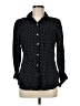 Old Navy 100% Cotton Polka Dots Black Long Sleeve Button-Down Shirt Size M - photo 1