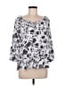 Como Blu White 3/4 Sleeve Blouse Size L - photo 1