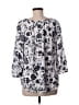 Como Blu White 3/4 Sleeve Blouse Size L - photo 2