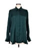 Old Navy Solid Teal Long Sleeve Blouse Size M - photo 1