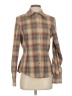 Zara Plaid Brown Long Sleeve Blouse Size S - photo 1