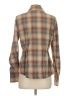 Zara Plaid Brown Long Sleeve Blouse Size S - photo 2