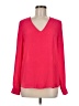 Sweet Rain 100% Polyester Red Long Sleeve Blouse Size M - photo 1