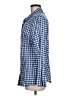 Theory 100% Cotton Checkered-gingham Blue Long Sleeve Button-Down Shirt Size M - photo 5