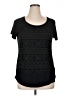 Perseption Concept Black Short Sleeve Top Size XL - photo 1