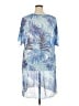 Unbranded 100% Polyester Tropical Blue Casual Dress Size 2X - photo 2