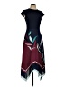 D-Signed 100% Polyester Graphic Burgundy Casual Dress Size 2 - photo 1
