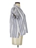 Eddie Bauer Stripes Gray Short Sleeve Blouse Size S - photo 4