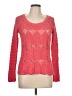 Lucky Brand Hearts Red Pink Pullover Sweater Size L - photo 1