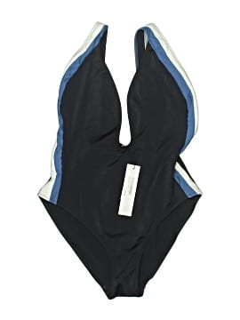 Solid & Striped One Piece Swimsuit
