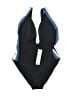 Solid & Striped Color Block Blue One Piece Swimsuit Size L - photo 1