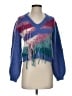 Banjanan Tie-dye Blue Wool Pullover Sweater Size XS - photo 1