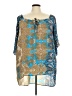 Ashley Stewart 100% Polyester Paisley Multi Color Blue 3/4 Sleeve Blouse Size 22 - 24 Plus - photo 1