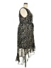 Sandra Darren 100% Polyester Animal Print Black Cocktail Dress Size 18 - photo 4