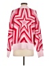 Shein 100% Acrylic Stars Pink Pullover Sweater Size 4 - photo 2