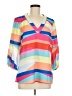 Crosby 100% Polyester Color Block Orange 3/4 Sleeve Blouse Size M - photo 1