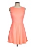 Forever Solid Orange Casual Dress Size M - photo 1