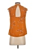 Express Outlet 100% Polyester Orange Sleeveless Blouse Size XS - photo 2
