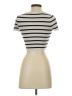 Zara Stripes Ivory Short Sleeve Top Size S - photo 2