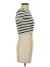 Zara Stripes Ivory Short Sleeve Top Size S - photo 4