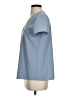 Theory 100% Polyester Blue Short Sleeve Blouse Size S - photo 5