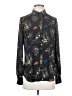 Worthington 100% Polyester Floral Black Long Sleeve Blouse Size S - photo 1