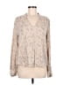 Hinge 100% Viscose Tan Long Sleeve Blouse Size M - photo 1