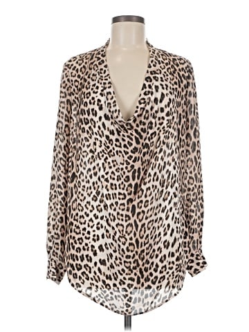 Haute Hippie Long Sleeve Silk Top (view 1)