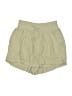 Ci Sono 100% Rayon Solid Green Khaki Shorts Size S - photo 1