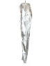 Gap 100% Polyester Metallic Silver Casual Pants Size 28 waist (tall) - photo 5