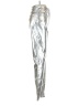 Gap 100% Polyester Metallic Silver Casual Pants Size 28 waist (tall) - photo 4