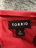 Torrid Red Short Sleeve Blouse Size 2X Plus (2) - photo 7