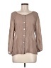 Forgotten Grace Brown Tan Long Sleeve Blouse Size M - photo 1
