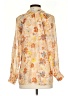 Joie Floral Orange 3/4 Sleeve Blouse Size S - photo 2