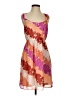 Elle 100% Polyester Print Orange Cocktail Dress Size S - photo 1