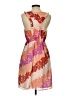 Elle 100% Polyester Print Orange Cocktail Dress Size S - photo 2
