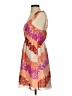 Elle 100% Polyester Print Orange Cocktail Dress Size S - photo 5