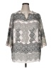 Violet & Claire 100% Polyester Gray 3/4 Sleeve Blouse Size 1X - photo 1