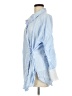 Zara Blue 3/4 Sleeve Button-Down Shirt Size M - photo 5