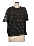 J.Crew Factory Store 100% Polyester Black Short Sleeve Blouse Size L - photo 1