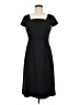 Ann Taylor 100% Polyester Solid Black Casual Dress Size 6 - photo 1