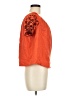 Basics 100% Polyester Orange Short Sleeve Blouse Size M - photo 4