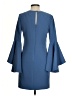 Milly Solid Blue Casual Dress Size 2 - photo 2