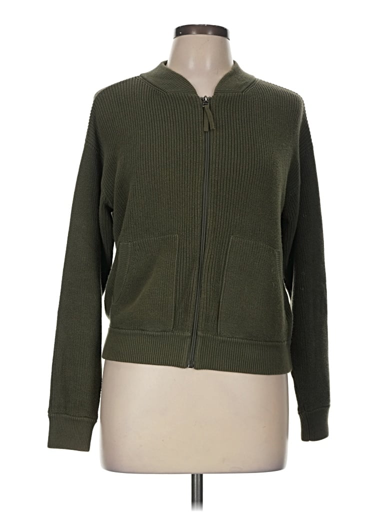 Pre-owned Margaret O'leary Zip Up Hoodie In Green
