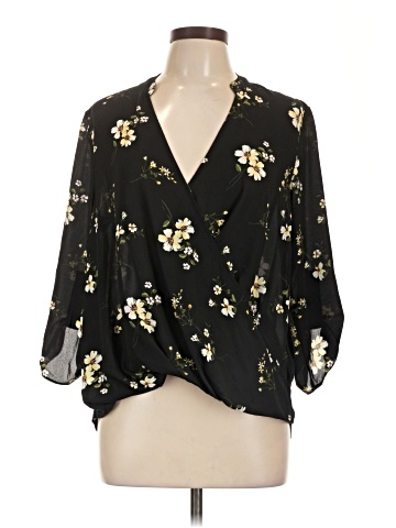 All in Favor 3/4 Sleeve Blouse (view 1)