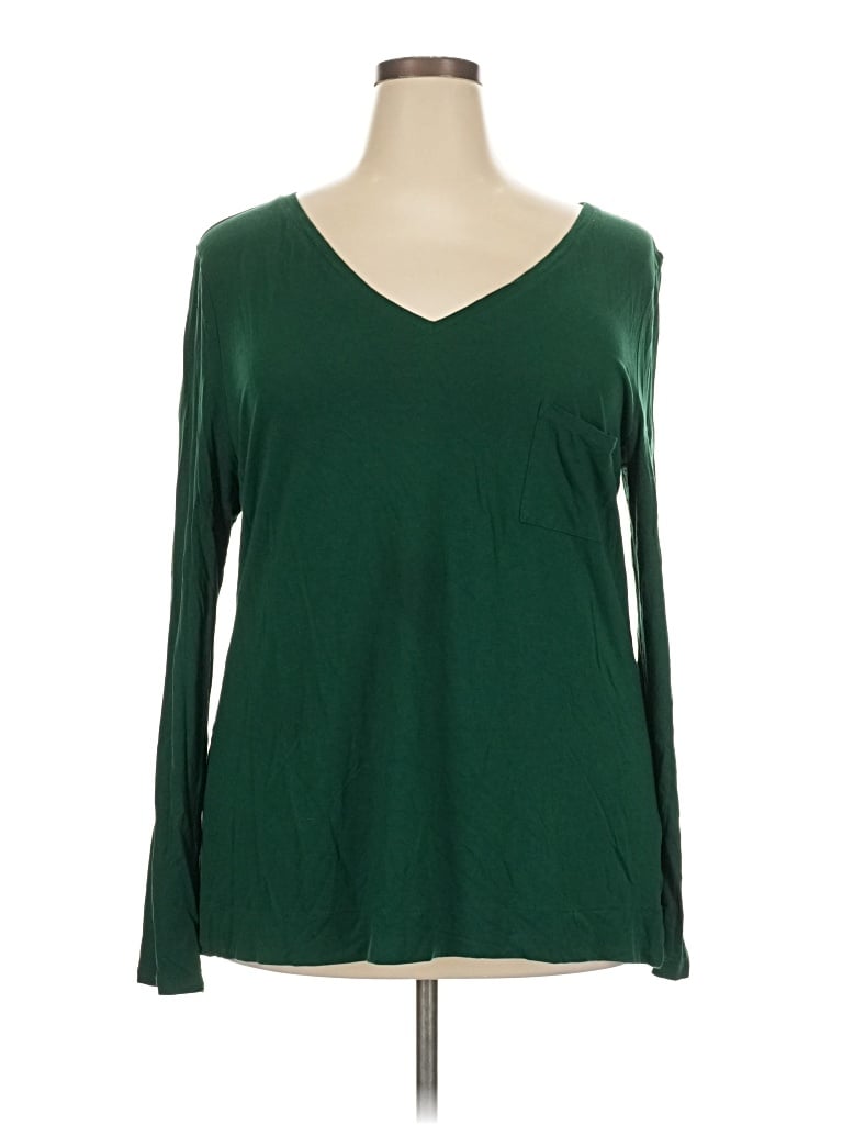 Pre-owned Gap Long Sleeve T-shirt In Green